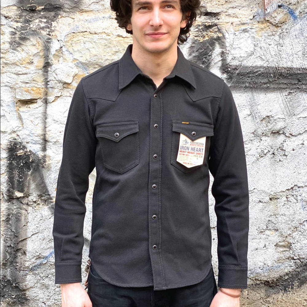 Iron Heart Denim Kersey Western Shirt - Gray NWOT